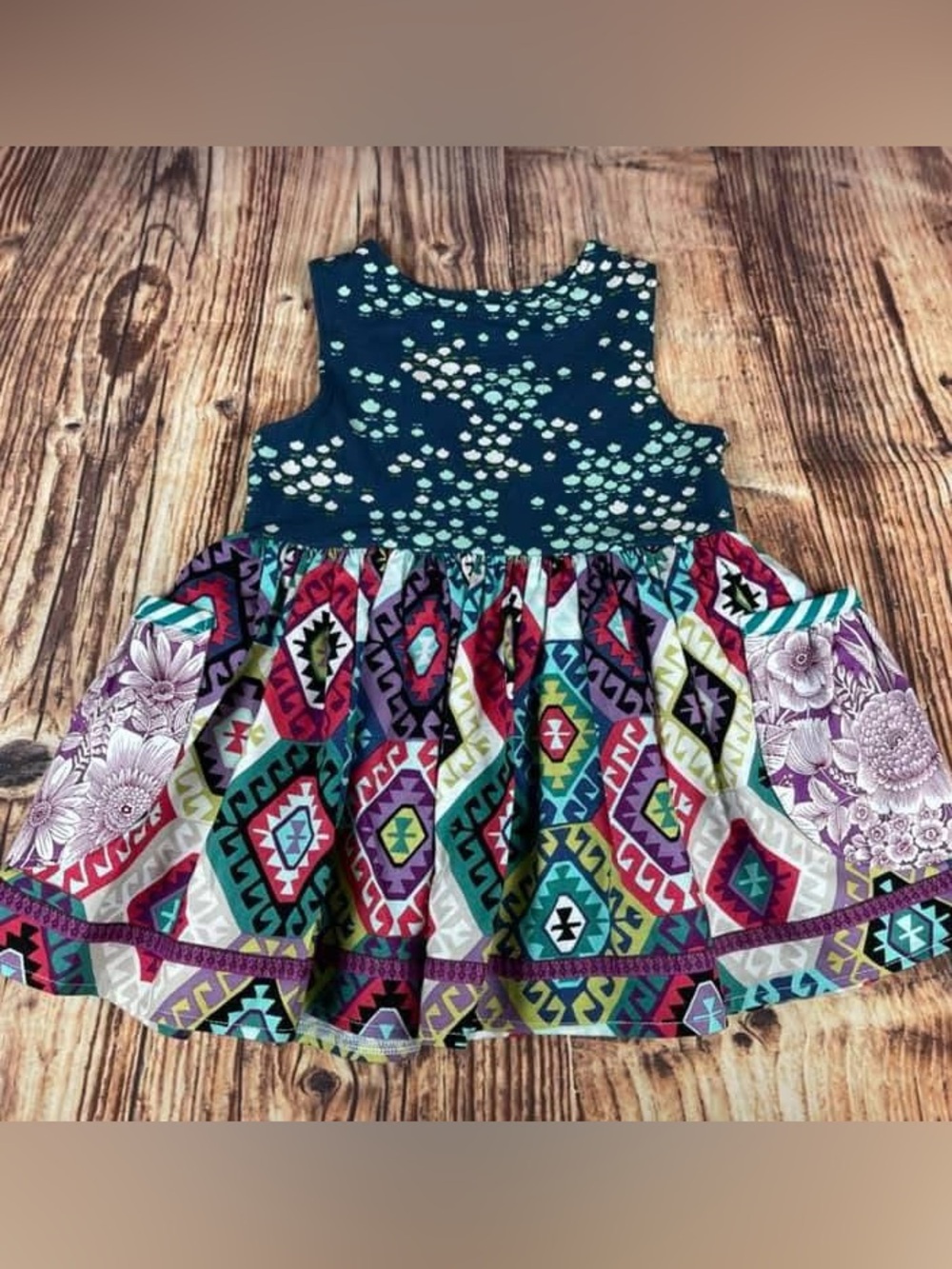 Kaitshake Designs Mixed Aztec + Floral Sara Top